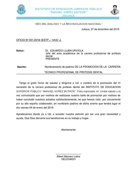 Modelo Solicitud De Nombramiento Pdf