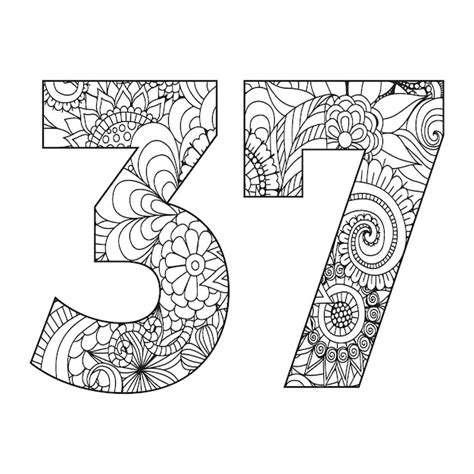 Premium Vector | Mandala Number Coloring Page For Kids