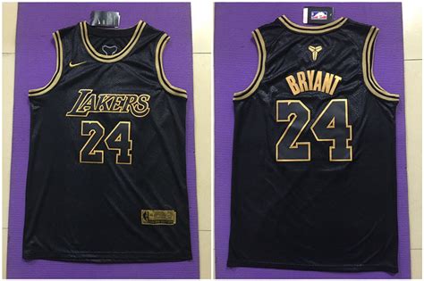 Lakers 24 Kobe Bryant Black Nike Swingman Jersey