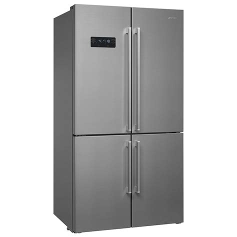 Smeg Fq60x2peai Non Plumbed Four Door Fridge Freezer With Ice And Water