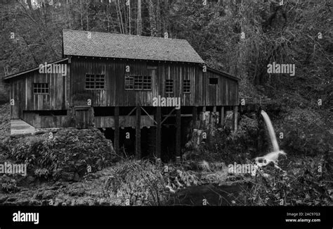 Historical Grist Mill Hidden In The Forest Stock Photo Alamy