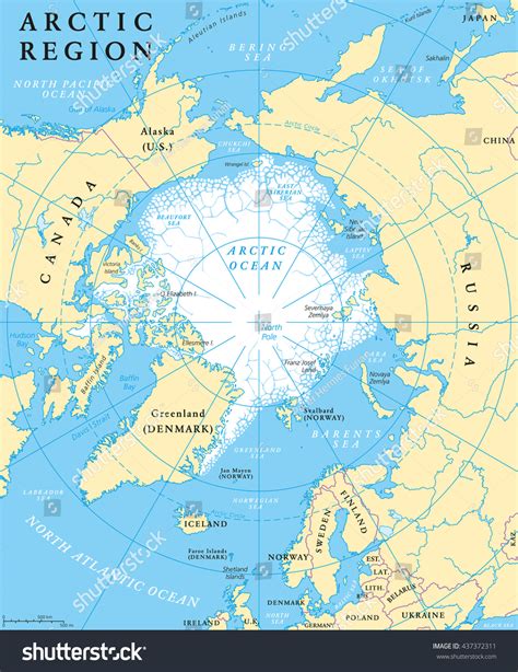 World Map Arctic Ocean