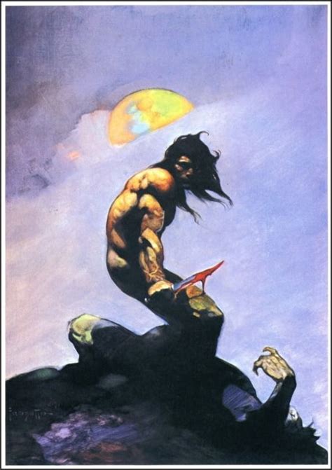 Space Gore And Dinosaurs Frank Frazetta Painting Fantasy Artist