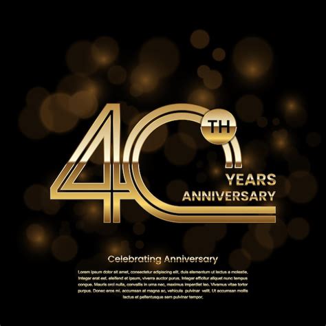 Création De Logo D anniversaire Du 40e Anniversaire Avec Modèle