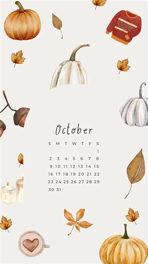 October Calendar Wallpaper | October calendar wallpaper, Calendar wallpaper, October calendar