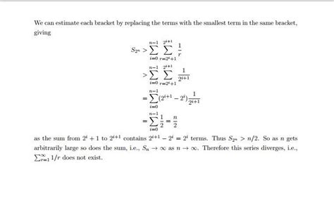 Understanding the proof for the divergence of the harmonic series - Mathematics Stack Exchange