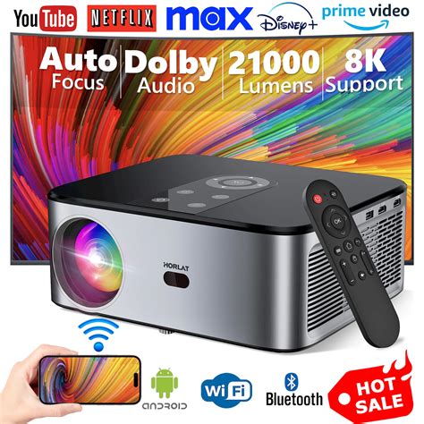 Horlat T New Ansi Android Beamer K Projector Full Hd P K