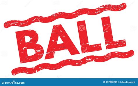 Ball Text On Red Lines Stamp Sign Stock Illustration Illustration Of