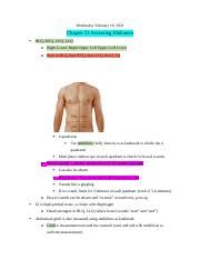 Chap Assessing Abdomen Docx Wednesday February Chapter