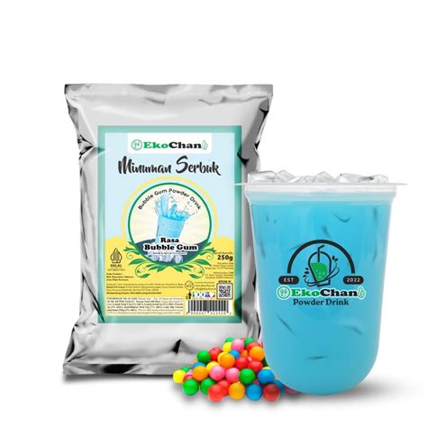 Bubuk Minuman Rasa Bubble Gum 250 Gram Ekochan Powder Drink Serbuk