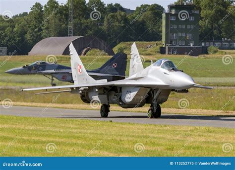 Polish Air Force Mig Fulcrum Fighter Jets Editorial Image Image Of