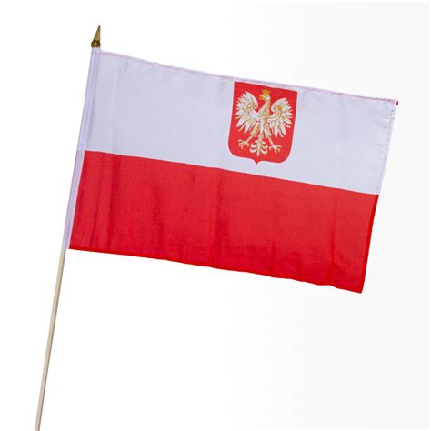 Stock Flagge 30 X 45 Polen Mit Adler 3 95