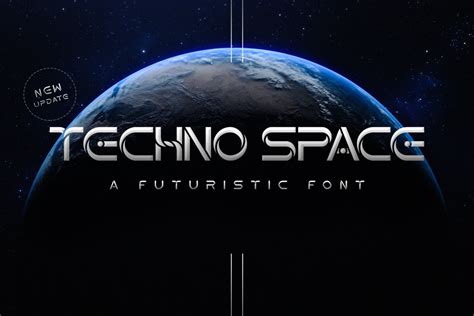 Techno Space Futuristic Font Design Templates Peterdraw Studio