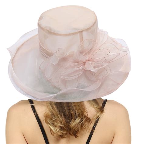 Gzwyht Beach Hats Sun Hats Womens Summer Dress Hat Wide Leaf Flower