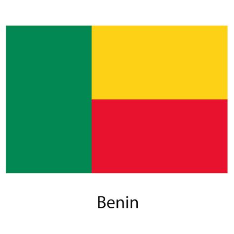 Bandeira do país benin ilustração vetorial Vetor Premium