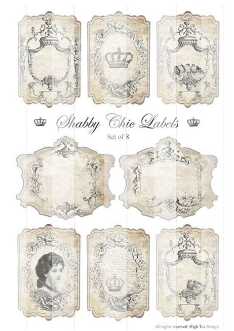 Free Printable Shabby Chic Gift Tags Printable Templates