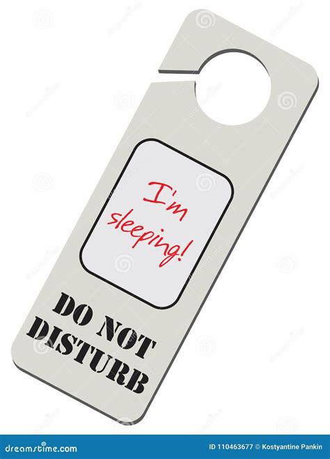 Do Not Disturb - Sleeping stock vector. Illustration of busy - 110463677