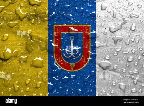 flag of Odessa Oblast with rain drops Stock Photo - Alamy