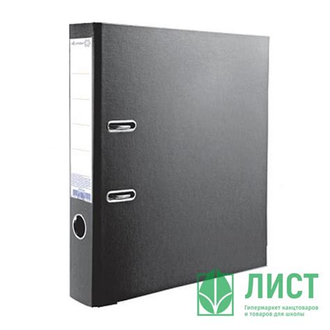 Папка-регистратор 80мм ПВХ с 1 сторонней обтяжкой, металлический уголок ...