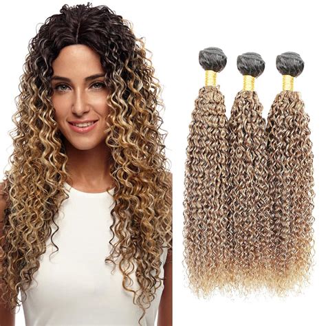 Amazon Ombre Bundles Honey Blonde Kinky Curly Bundles B Ombre