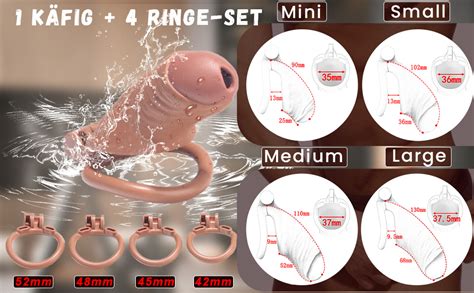 Qglust Chastity Cage Male Penisk Fig Einzigartiges Design Sm Extrem Sex