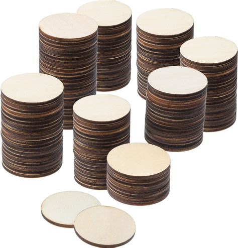 Amazon Boao 200 Pieces Unfinished Wood Slices Round Disc Circle