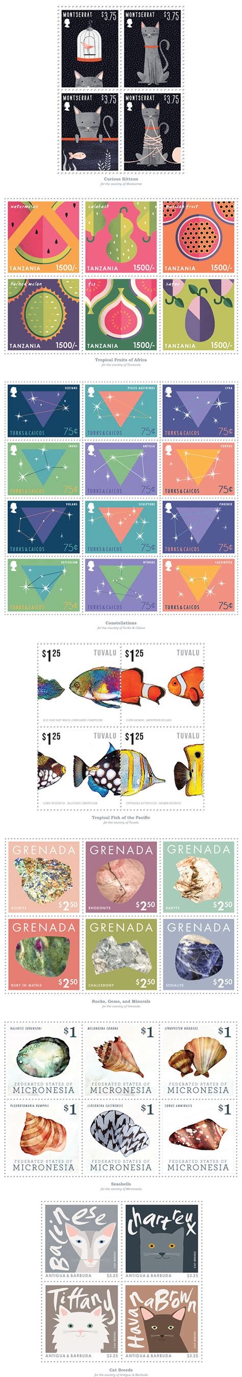 Postage Stamps On Behance