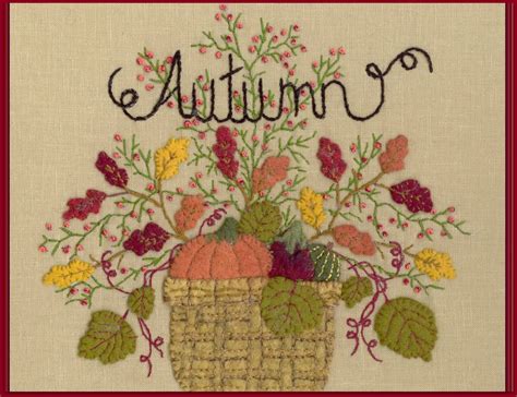 Wool Seasons Autumn Wool Applique Pattern By Beth Ritter For