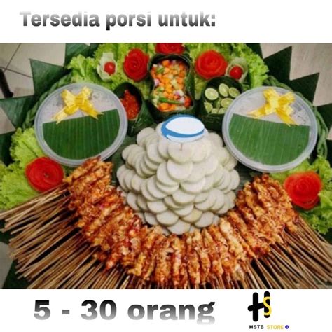 Jual Nasi Tumpeng Sate Ayam Tersedia Porsi 5 25 Orang Nasi Tumpeng