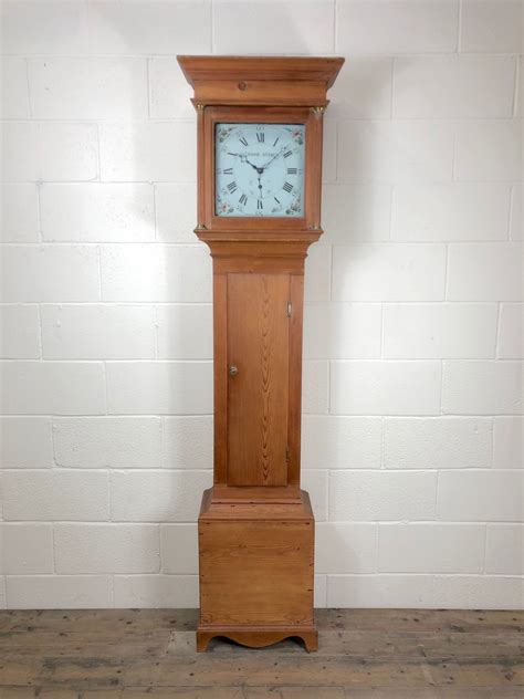 The Penderyn Furniture Co Antique Pine Grandfather Long Case Clock