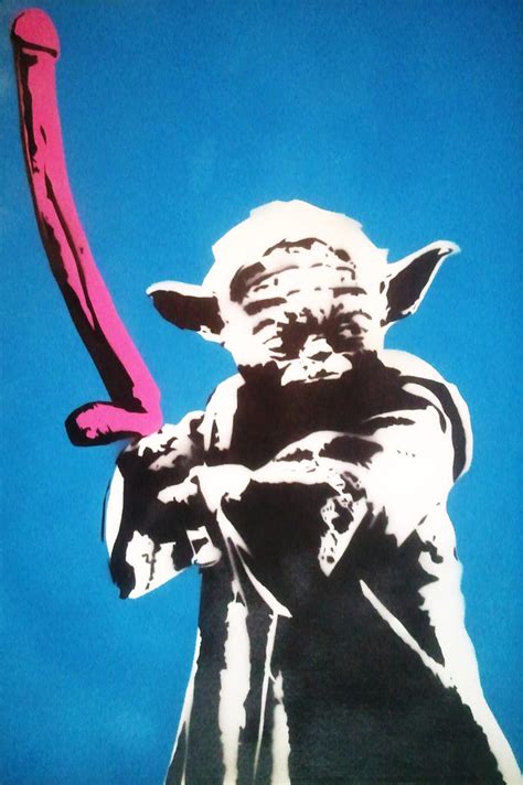 Yoda Stencil With Big Sex Toy By Dannyboib On Deviantart