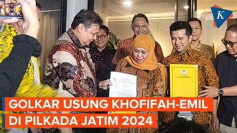 Fix Golkar Usung Khofifah Emil Di Pilgub Jatim 2024 PKB Tak Gentar