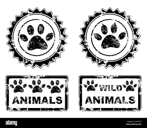 Black paw print Stock Photo - Alamy