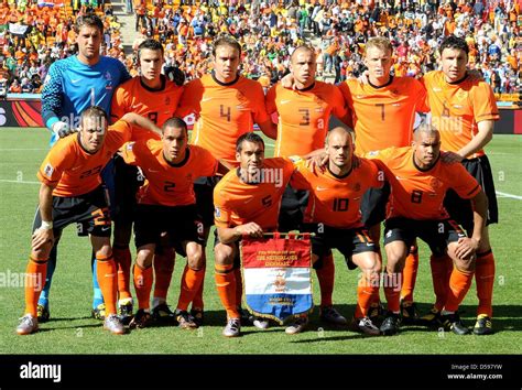 The Dutch Team Pose For The Team Picture During The 2010 Fifa World Cup