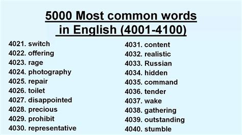 100 Most Common Words In English Pdf