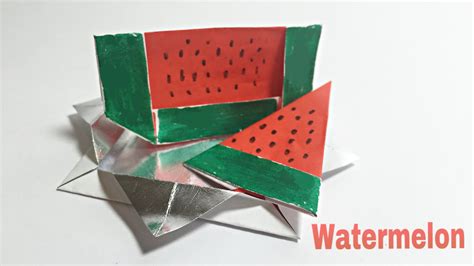 Watermelon Origami Tutorial Origami For Kids Youtube