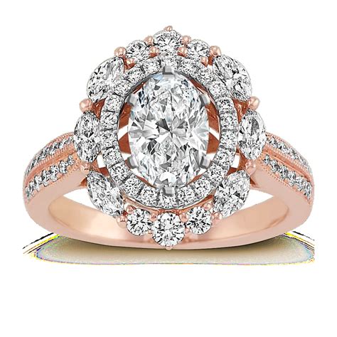 Baroness Double Halo Engagement Ring Shane Co