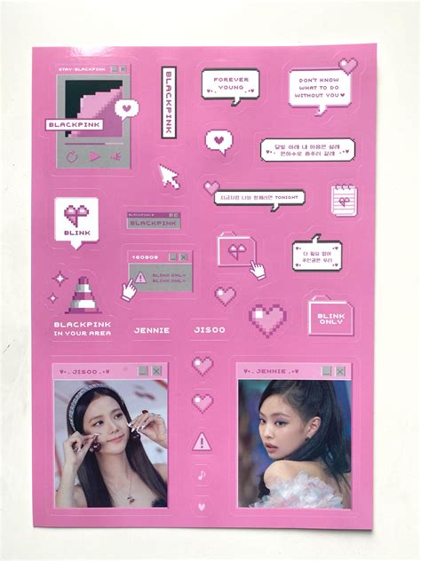 Blackpink Anniv Deco Kit Sticker Sheet Jisoo Jennie Hobbies Toys