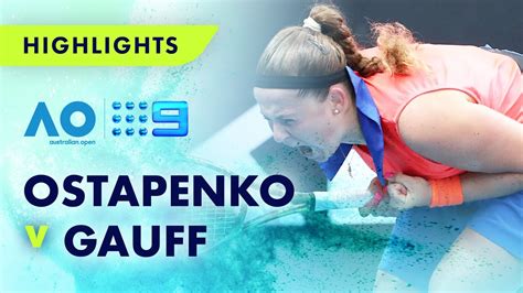 Match Highlights Jelena Ostapenko V Coco Gauff Australian Open 2023