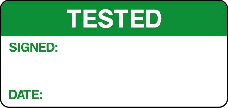 Tested Signed Date Quality Control Inspection Labels Flexi Labels