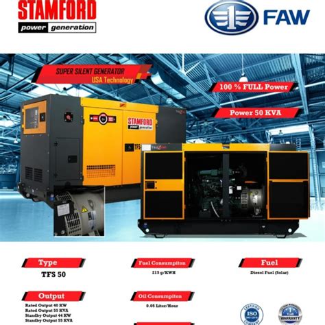 Jual Genset Kva Stamford Original Silent By Tsuzumi Tfs Kva Dp