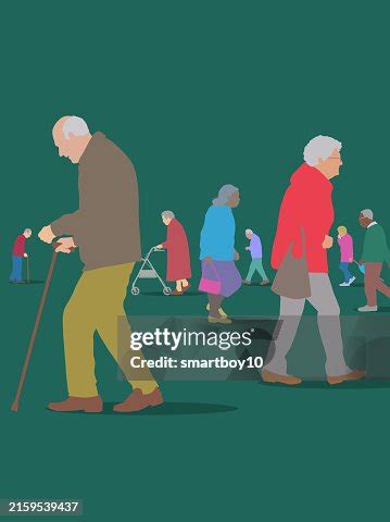 Group Of Elderly Or Old Age People High-Res Vector Graphic - Getty Images