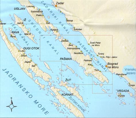 WYSPA PASMAN CHORWACJA Mapa Turystyczna 1 25 000 Wyd HGSS