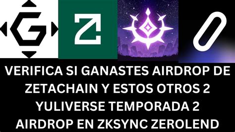 Urgente Verifica Si Ganastes Airdrop De Zetachain Amulet Y Goomble Y Nuevo Airdrop En Zksync