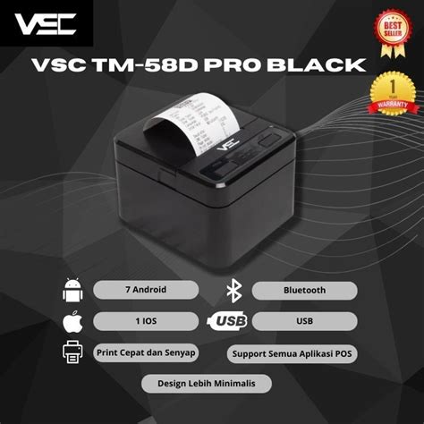 Jual Thermal Printer Bluetooth Vsc Tm D Pro Black Rpp N Rj