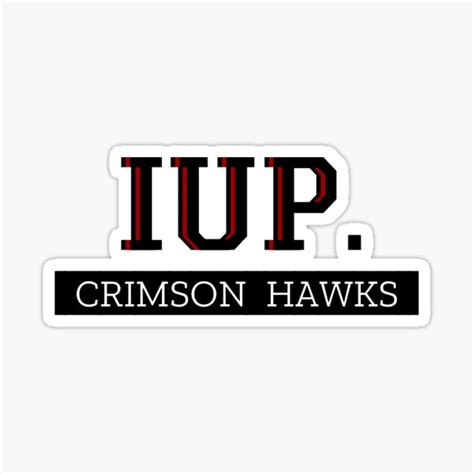 "IUP Crimson Hawks" Sticker for Sale by katieyocs | Redbubble