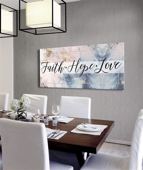 Christian Wall Art Faith Hope Love Wood Frame Ready To Hang Sense