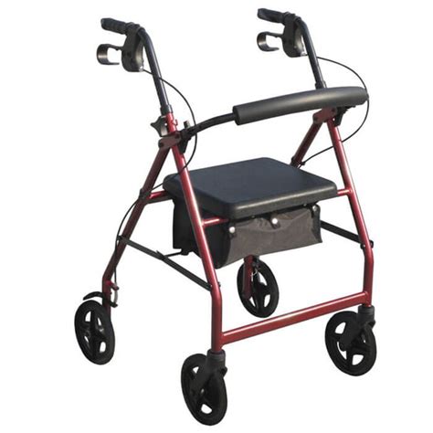 Drive Medical Aluminum Rollator Rolling Walker With Fold Up And