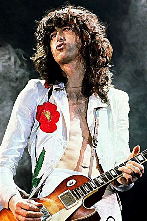 Jimmy Page Art Led Zeppelin Poster Hard Rock Poster Digital Art By