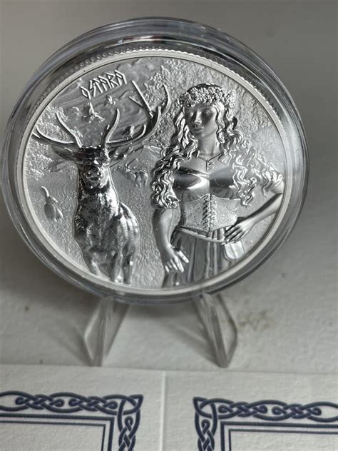 2023 Germania Valkyries Ostara 5 Mark 1 Oz 999 Silver Coin Mint Capsule